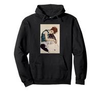 Donna Seduta con Ginocchio Piegato di Egon Schiele (1917) Felpa con Cappuccio