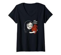 Donna See, I Do Have A Heart Creepy Cute Girl With Heart Maglietta con Collo a V