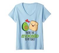 Donna Sei l'avocado per Il Mio Toast San Valentino Kawaii Maglietta con Collo a V