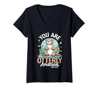 Donna Sei Otterly Amazing Maglietta con Collo a V