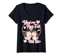 Donna Sei Perfetto per Me Coppie e Amanti San Valentino Maglietta con Collo a V