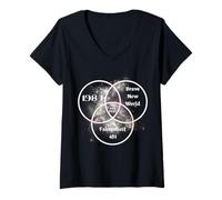 Donna Sei qui 1984 Brave New World Dystopia Maglietta con Collo a V