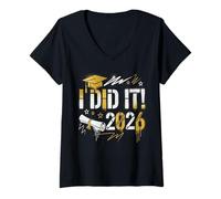 Donna Senior 2026 Classe del 2026 L'Ho Fatto Laurea 2026 Senior 26 Maglietta con Collo a V