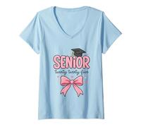 Donna Senior Twenty-Five Graduation Pride Maglietta con Collo a V