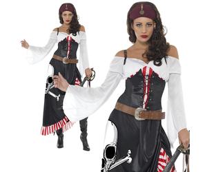 Donna Sensuale Piratessa Costume Cappa e Spada Caraibi UK 8-18
