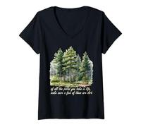 Donna Sentiero che prendi John Muir Amante della natura Escursionista Escursionismo in Maglietta con Collo a V
