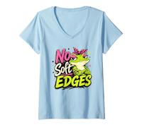 Donna Senza Bordi Morbidi Design Sassy Frog Attitude Maglietta con Collo a V