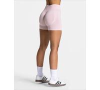 DONNA senza Cuciture Palestra Solido Colore SPORTS Shorts Bianco Girovita
