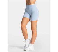 DONNA senza Cuciture Palestra Solido Colore SPORTS Shorts Bianco Girovita