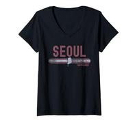 Donna Seoul South Korea | Vacation Travel Maglietta con Collo a V