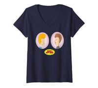 Donna Sequenza di titoli classici Beavis & Butt-Head Maglietta con Collo a V