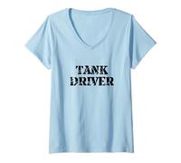 Donna Serbatoio Militare - Tank Crew Maglietta con Collo a V