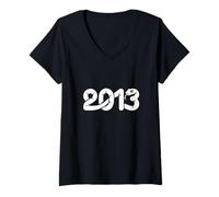Donna Serpente 2013 - Anno Zodiacale Cinese Personalizzato Word Art Maglietta con Collo a V