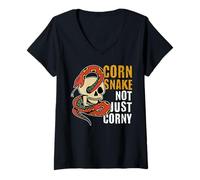 Donna Serpenti di Mais, Non Solo Rettile Serpente Erba banale Maglietta con Collo a V