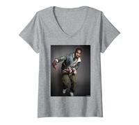 Donna Servizio Fotografico di Kanye West LA di Michael Grecco Maglietta con Collo a V