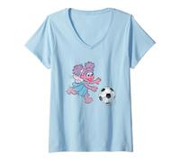 Donna Sesame Street Abby Cadabby Soccer Maglietta con Collo a V