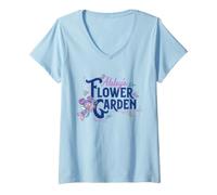 Donna Sesame Street Abby's Flower Garden Maglietta con Collo a V