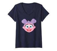 Donna Sesame Street Baby Face Abby Cadabby Maglietta con Collo a V
