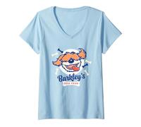 Donna Sesame Street Barkley's Dog Food Maglietta con Collo a V