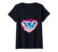 Donna Sesame Street Cookie Monster Graffiti Splash Classic Maglietta con Collo a V