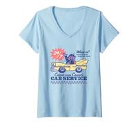 Donna Sesame Street Count Von Count's Cab Service Maglietta con Collo a V