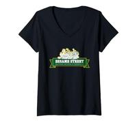Donna Sesame Street Everything Is Possible Maglietta con Collo a V
