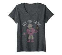 Donna Sesame Street Gonger Let Him Cook Maglietta con Collo a V
