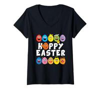 Donna Sesame Street Hoppy Easter Character Eggs Maglietta con Collo a V
