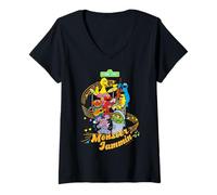 Donna Sesame Street Mostro Musica Jammin Migliori Amici BFF Classico Maglietta con Collo a V