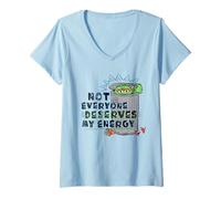 Donna Sesame Street Oscar Not Everyone Deserves My Energy Maglietta con Collo a V