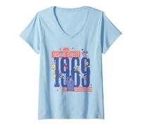 Donna Sesame Street Red, White And Blue 1969 Group Maglietta con Collo a V