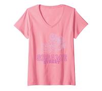 Donna Sesame Street Since 1969 Abby Cadabby Maglietta con Collo a V