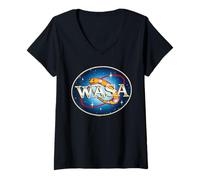 Donna Sesame Street Worm WASA Maglietta con Collo a V