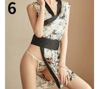 Donna Set Pigiama Stile Giapponese Kimono Yukata Intimo Sexy Erotica Notte