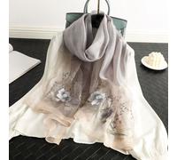 Donna Seta Lana Sciarpa Scialle Stola Ricamo Floreale Lungo Foulard Moda Regalo
