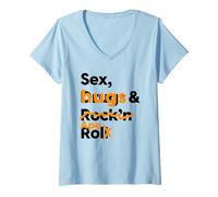Donna Sex, HUGS & APEROLL - ROCK 'N' APEROLLIN SPRITZ Maglietta con Collo a V