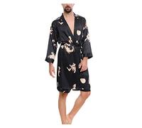 Donna Sexy Hot Maschera Sexy Donna Hot per Sesso Stagione Cardigan Sottile Lungo Tutta La Camicia da Notte Unisex Manica Imitazione di Completo Rosso Reggiseni Secret Black XXXL