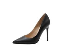 Donna Sexy Pointed Toe Stiletto Heels Slip on Classic Dinner Party Dress Shoes Closed Mouth Comfortable Non Slip Elegant Smart Work Shoes Black 38