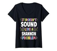 Donna Shannon Personalized Women's Gift Custom Shannon Maglietta con Collo a V