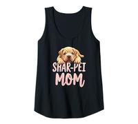Donna Shar Pei Mamma Cane Shar-Pei Mama Cucciolo carino Canotta