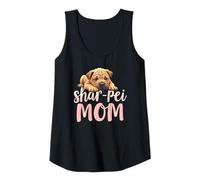 Donna Shar Pei Mamma Cane Shar-Pei Mama Cucciolo carino Canotta