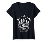 Donna Sheffield Lake Terranova e Labrador Maglietta con Collo a V