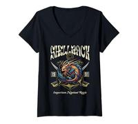 Donna Shellback 1991 Equator Crossing Design per L'Anno 1991 Maglietta con Collo a V