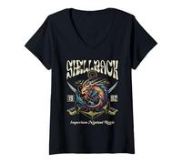 Donna Shellback 1992 Equator Crossing Design per l'anno 1992 Maglietta con Collo a V
