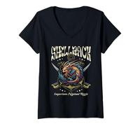 Donna Shellback Imperium Neptuni Regis Equator Crossing Art Maglietta con Collo a V