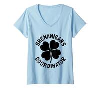 Donna Shenanigans Coordinator | St Patricks Day Maglietta con Collo a V