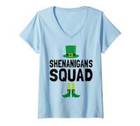 Donna Shenanigans Squad | Giorno di San Patrizio Maglietta con Collo a V