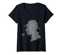 Donna Sherlock, Holmes, Parola, Nuvola Maglietta con Collo a V