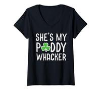 Donna Shes My Paddy Whacker St Patricks Day Coppia Uomini di Corrispondenza Maglietta con Collo a V