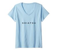 Donna Shiatsu Design per praticanti Shiatsu, massaggiatore Maglietta con Collo a V